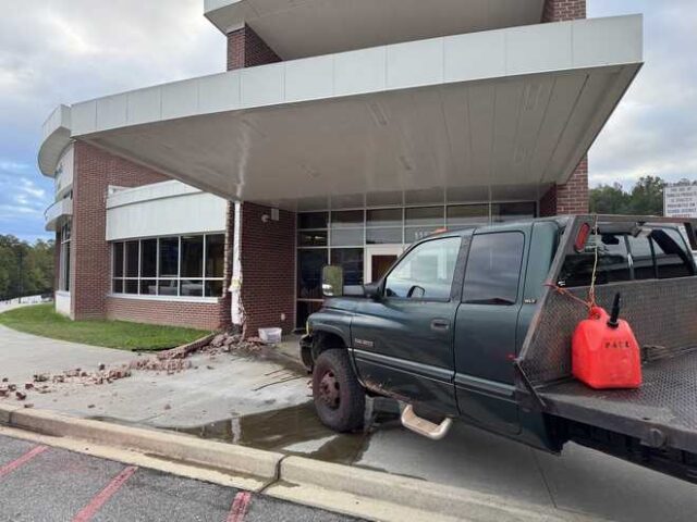 Vehicle crashes into front of South Carolina middle school