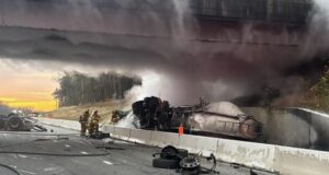 Truck crash shuts down portion of I-95 in Virginia