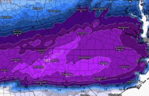 Multiple inches of snow possible across North Carolina next week