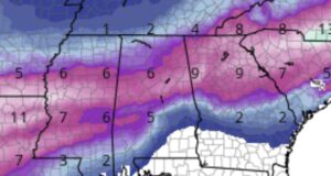 Measurable snowfall possible across Alabama this weekend