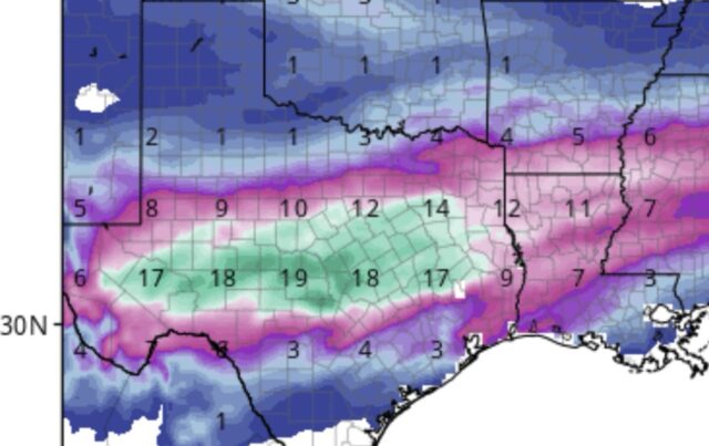 Measurable snowfall possible across Texas this weekend