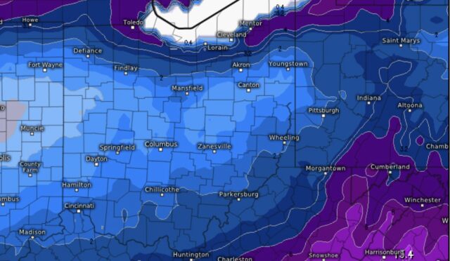 Measurable snowfall possible across Ohio this weekend