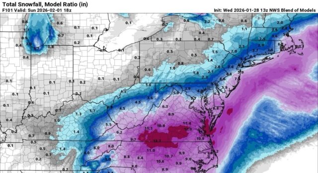Potential grows for measurable snowfall in South Carolina this weekend