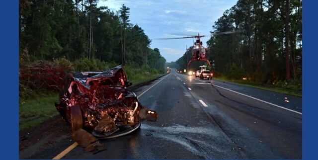 One person sent to hospital following vehicle crash on I-95 in South Carolina