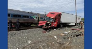 Semi-truck driver injured following collision with train in North Carolina